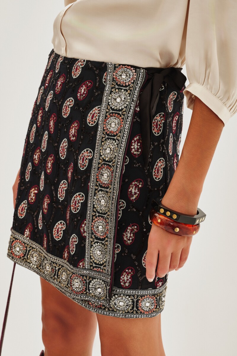 Falda Wrap Nilah Negro