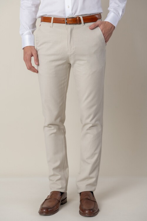 Pantalón de Tencel Classic Fit Hielo