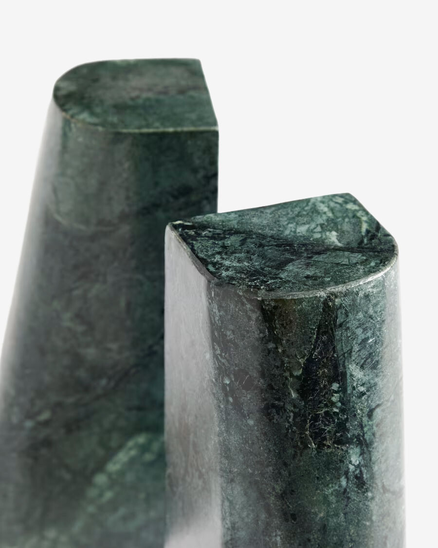 Sujetalibros Serela de mármol verde Sujetalibros Serela de mármol verde