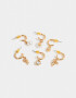 Aros Argollas Set Con perlas Set Aros Argolla Multi Dije - Dorado