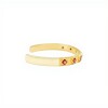Brazalete Pune-Plata Rodinada con micra oro 18k-Piedra Granate-BR2000 conpiedra