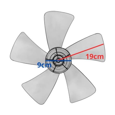 Paleta De Acrílico Para Ventilador 37/38 Cm Gris