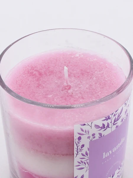 VELA VOTIVO TRES COLORES LAVANDA ROSADO