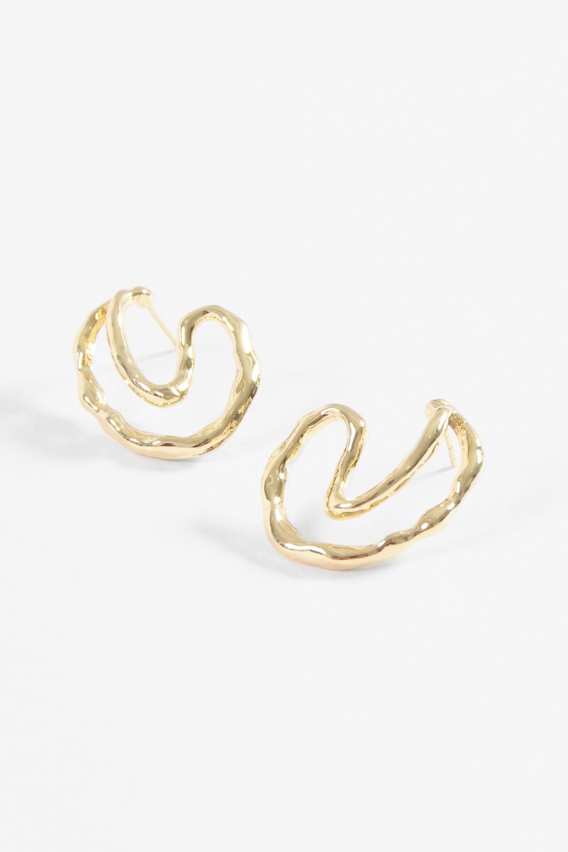 Caravanas wavy texture dorado