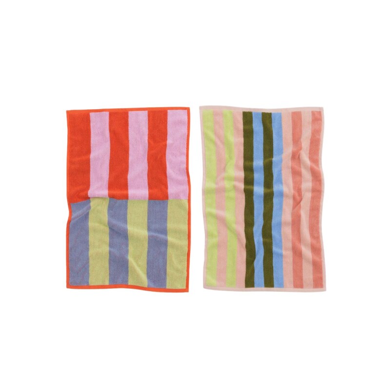 TOALLAMANOSX2 Set X 2 Toallas De Mano 76x51cm Baggu - Pool Stripe Mix