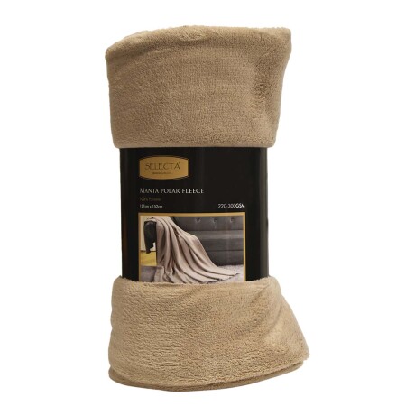 Manta Polar de 1 Plaza Fleece Beige
