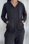 Campera capucha Negra