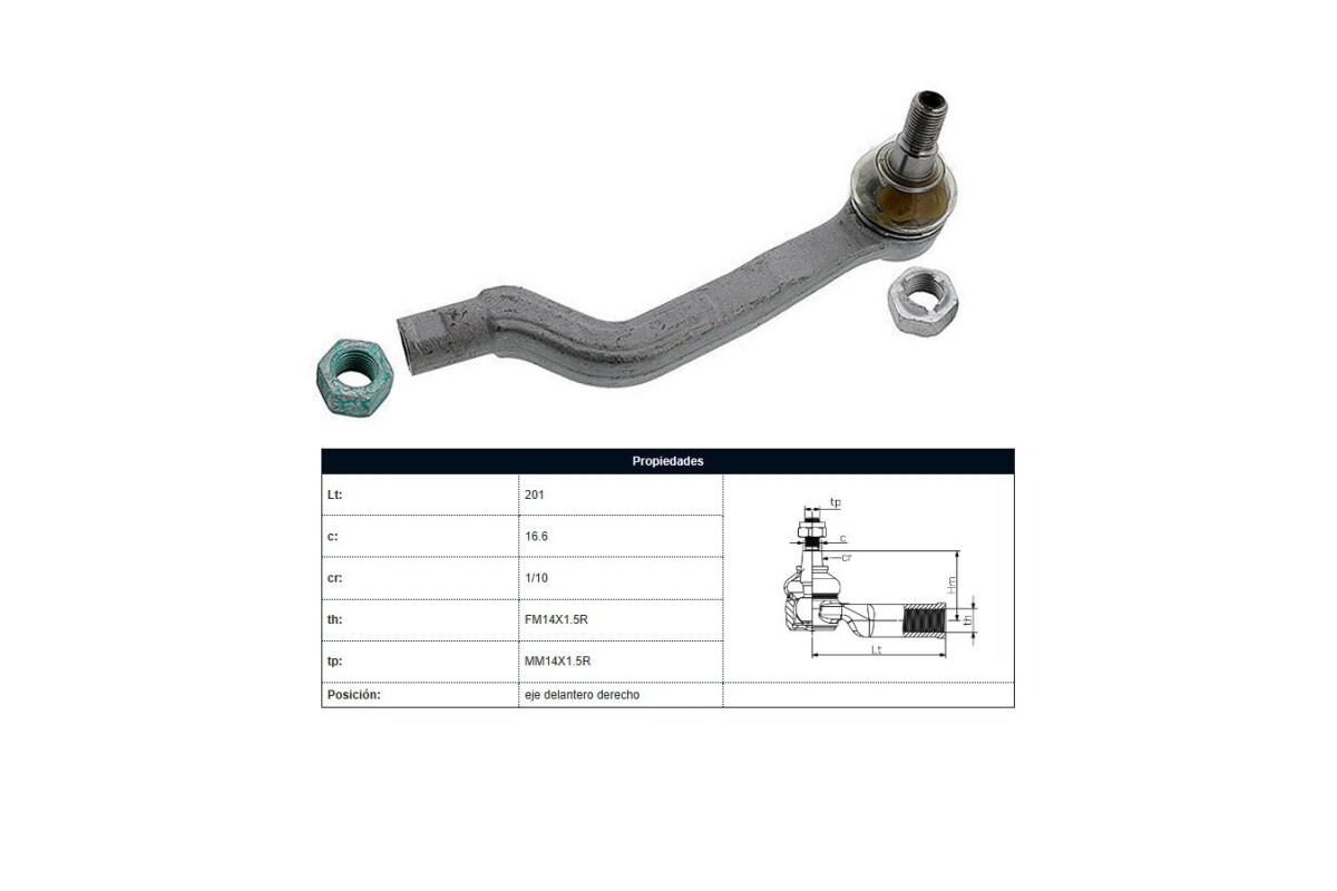 Puntero Mercedes Benz B 180 (W245)/A 150 (W169)/A 160 (W169)/B 200 (W245) 03-13 Izq Puntero Mercedes Benz B 180 (W245)/A 150 (W169)/A 160 (W169)/B 200 (W245) 03-13 Izq