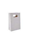 Bolsa cartulina sacabocado 10x05x15 cm BLANCO