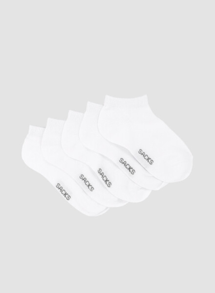 Pack x5 medias ciclistas infantiles Blanco