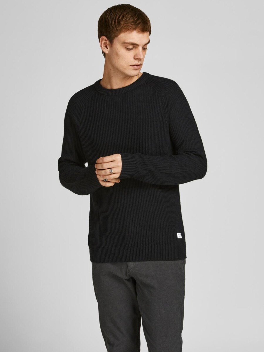 Sweater Pannel Básico - Black 