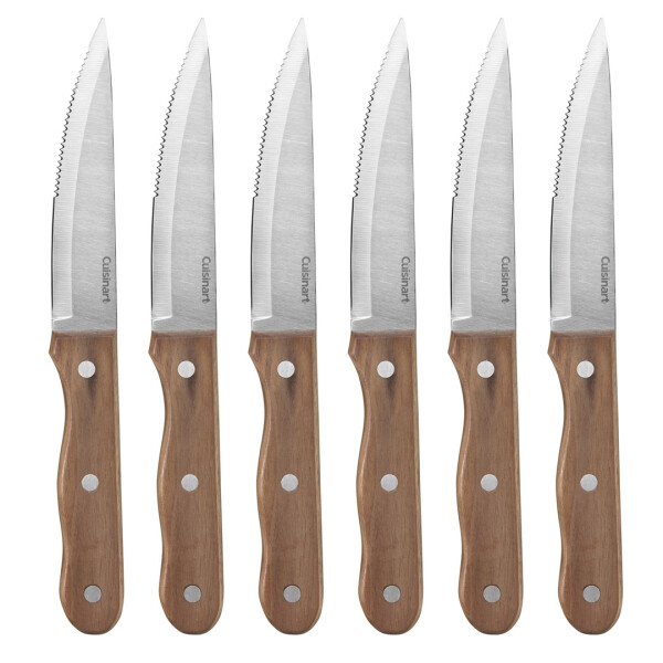 Cuisinart® JUEGO DE CUCHILLOS DE NOGAL TRIPLE REMACHE DE 6 PIEZAS N/A