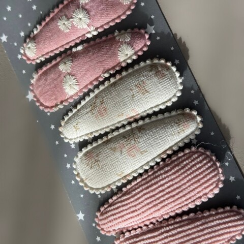 Broches Tic Tac Pattern Rosa X 6