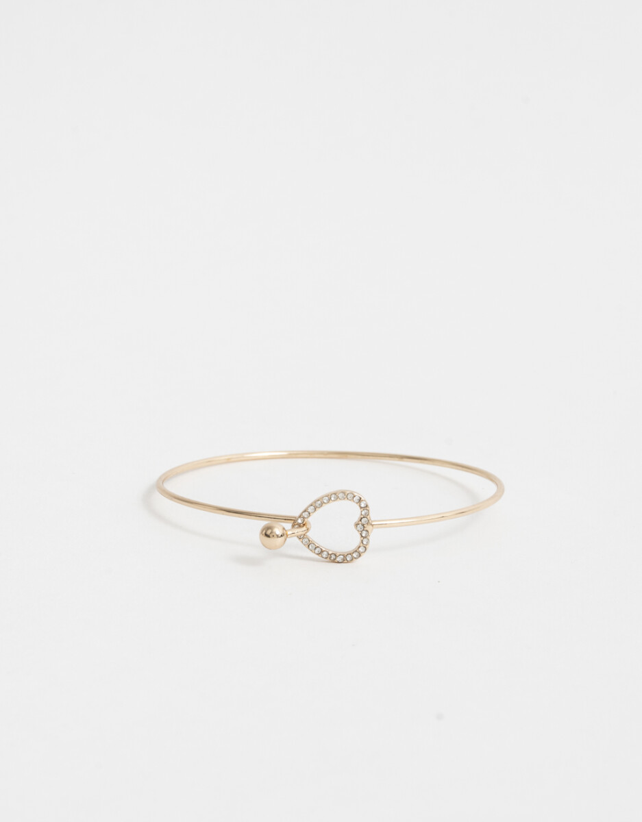 Pulsera Rígida Con Corazón 