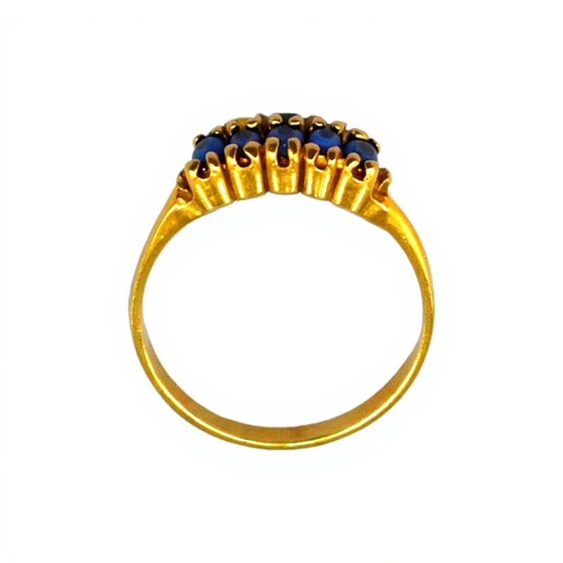 Anillo Vera-Oro Bajo-Piedra Zafiro-AN8105 conpiedra