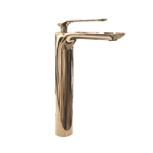 Griferia De Lavatorio Alto Linea Modena Aqualia Monocomando 35Mm Dorado DORADO-BRUSHED GOLD