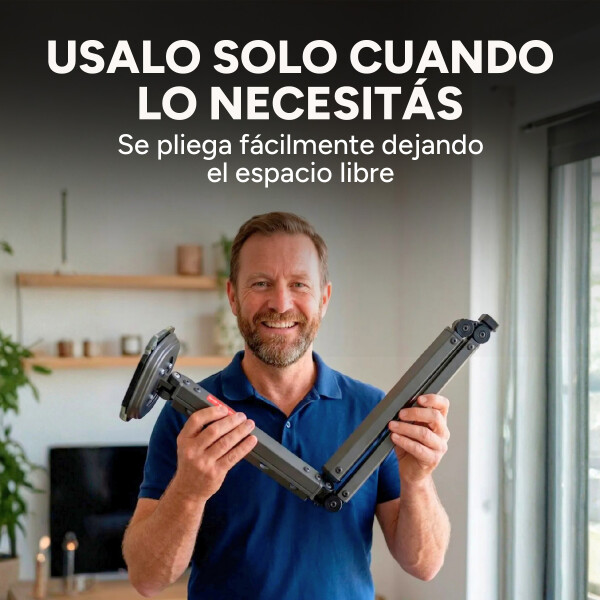 Tendedero Ropa Plegable Extensible 96 Cm 180° Ventosa Balcón Color Negro
