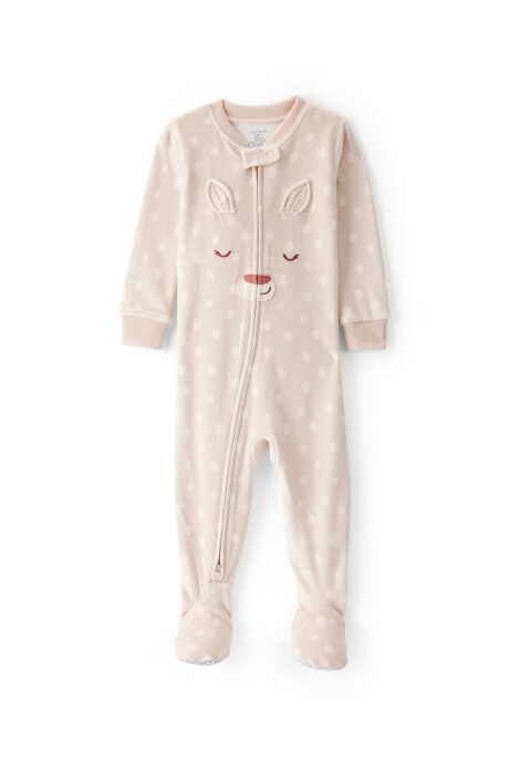 Pijama una pieza de DreamPlush, con pie, estampa ciervo Sin color