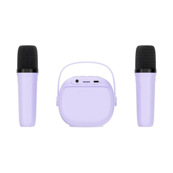 Parlante karaoke violeta