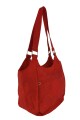Bolso de Hombro en Tafeta Amasada Rojo