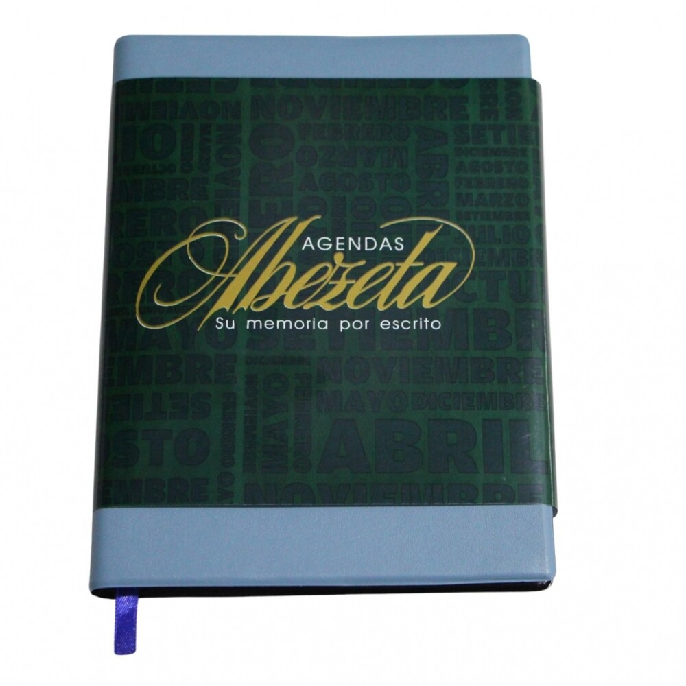 AGENDA ABEZETA 211 CLASICA MEDIUM TAPA FUNDA SEMANA A LA VISTA COLOR CELESTE OSCURO