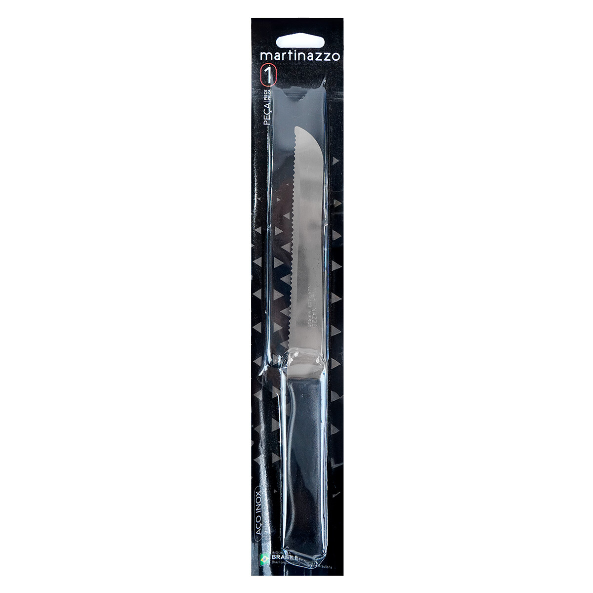 Cuchillo de pan mango negro linea Primavera Martinazzo 
