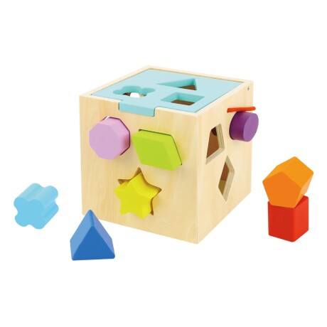 Cubo Didáctico de Encastre Clasificador Colores Formas Niños Multicolor