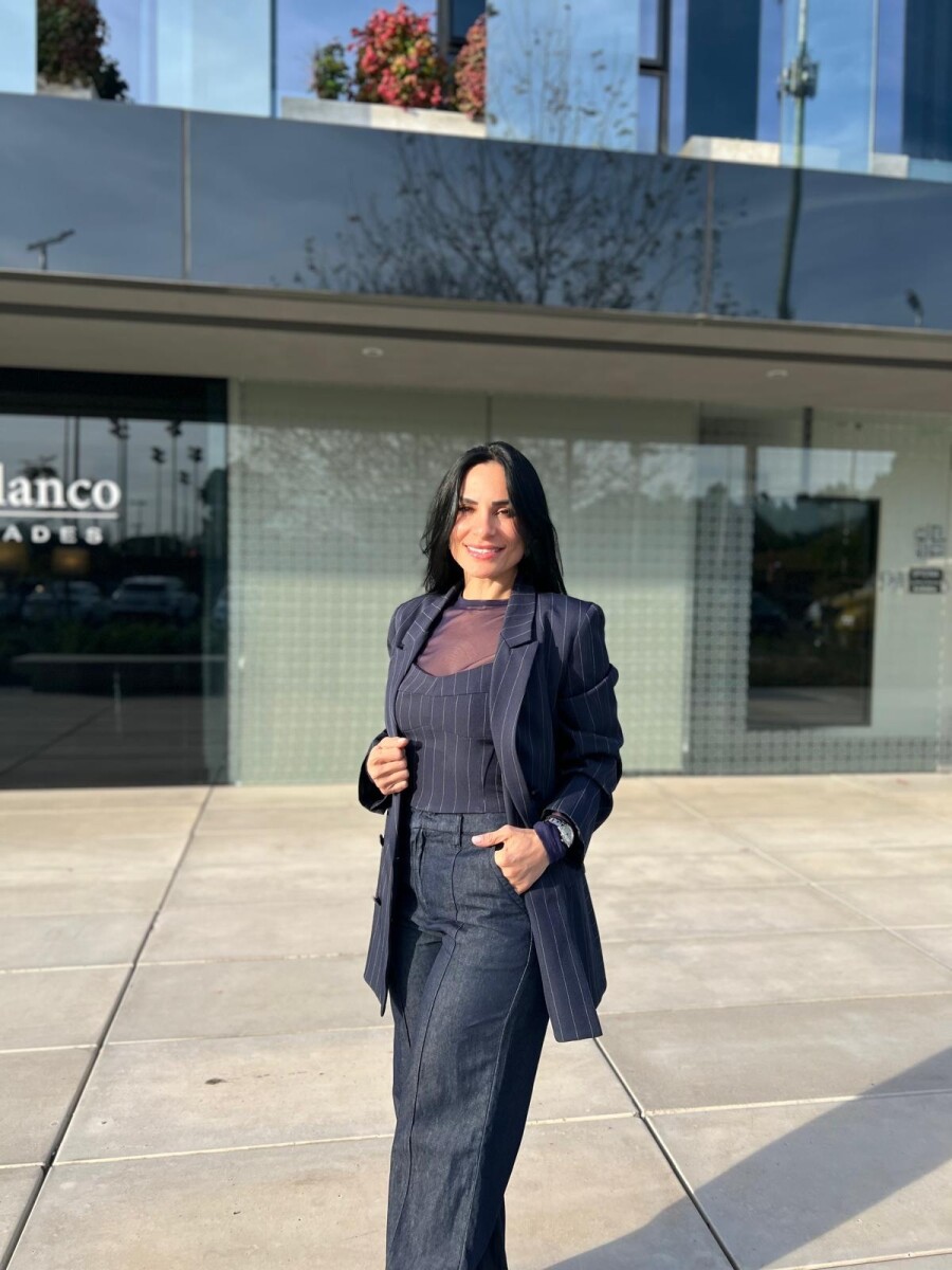 Top de satreria Donna - Azul 