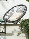 Sillón de exterior UBBERUP negro Sillón de exterior UBBERUP negro
