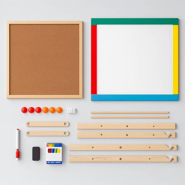 Pizarra 2 en 1 Magnética IMBACK IBK-HMJ066 | Doble Faz, Madera de Pino, Incluye Imanes, Tizas y Marcadores Pizarra 2 en 1 Magnética IMBACK IBK-HMJ066 | Doble Faz, Madera de Pino, Incluye Imanes, Tizas y Marcadores