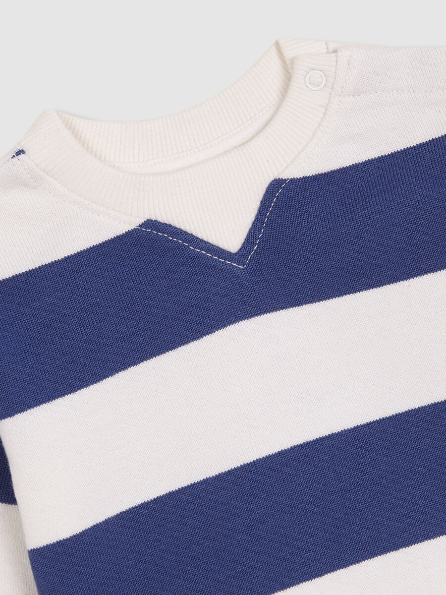 Sudadera De Rayas Blanco