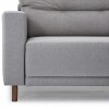 Sofa 3 cuerpos tela Gris Brillo con respaldo semi capitoneado Sofa 3 cuerpos tela Gris Brillo con respaldo semi capitoneado