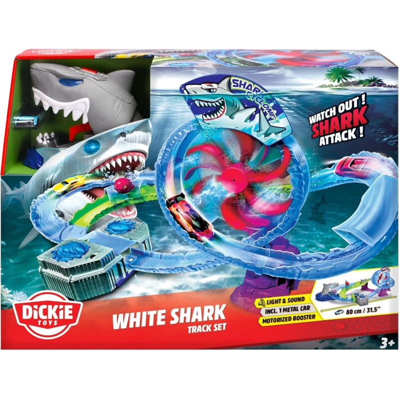 Dickie Toys - Pista de carreras de coches White Shark Dickie Toys - Pista de carreras de coches White Shark