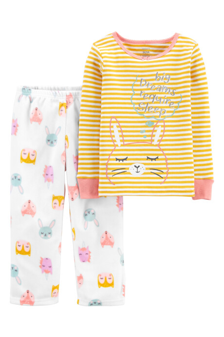 Pijama de 2 piezas de algodón y polar con estampado de conejos — Carter´s  Uruguay