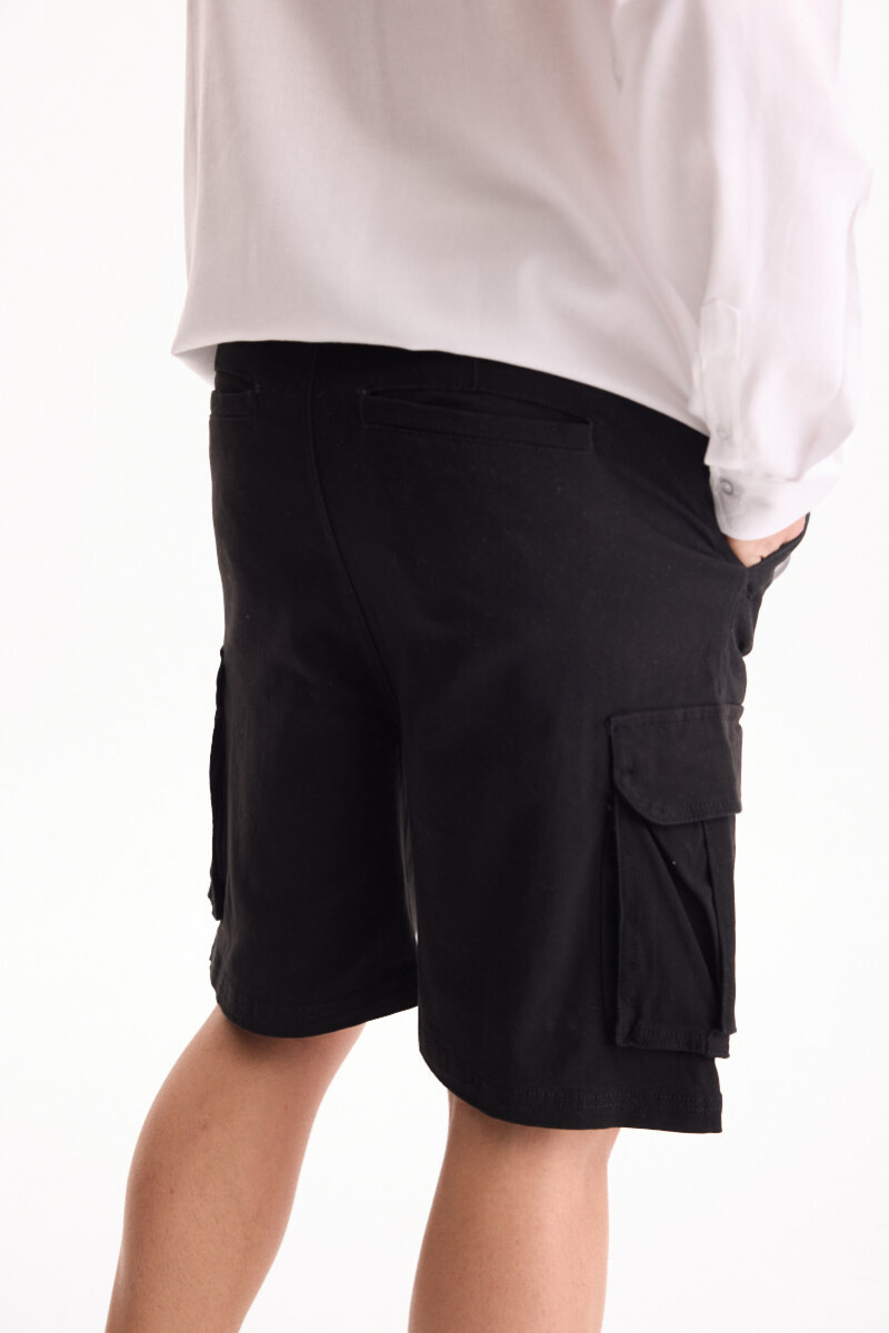 Bermuda De Gabardina Breeze Negro
