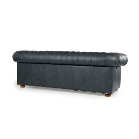 Sofá Chesterfield Novo - Cuero Básico - 3 cuerpos Negro - (Preventa)
