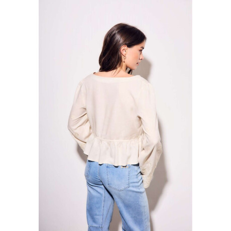 Blusa Bordada Calados Nacar