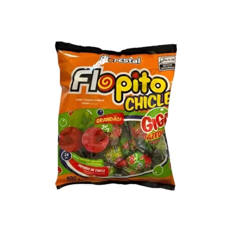 CHUPETIN FLOPITO 600GRS ACIDO C/CHICLE FLOPITO 24 PZAS 600GRS