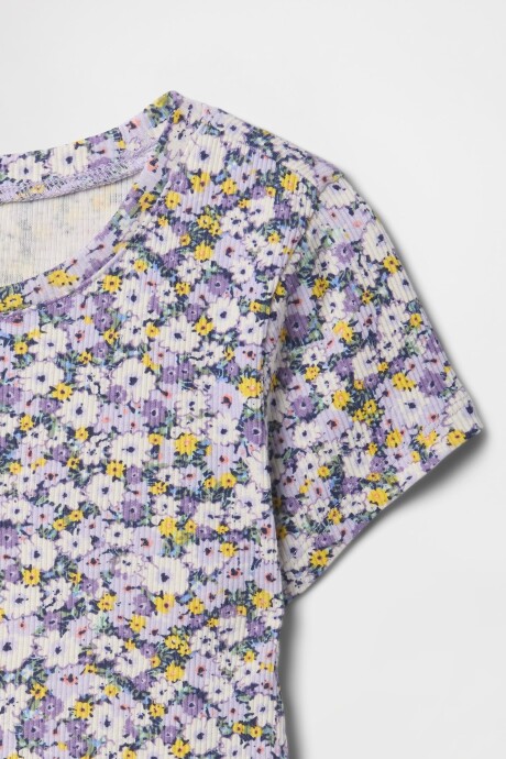 Remera Rib Toddler Niña Multi Floral