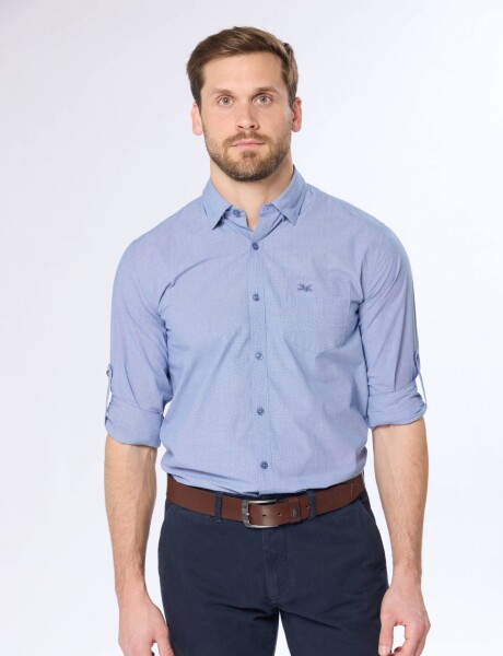 CAMISA A CUADROS Azul