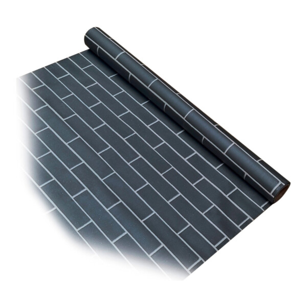 Papel Adhesivo Empapelar Ladrillo Negro Cocina 122x9mts Papel Adhesivo Empapelar Ladrillo Negro Cocina 122x9mts