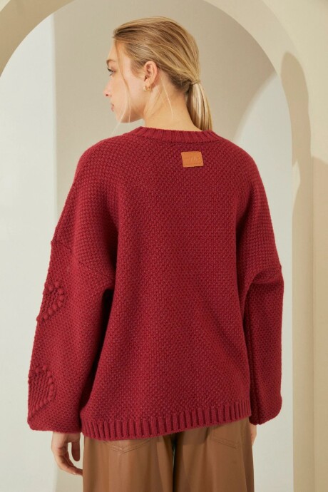 SWEATER BERRY BORDO