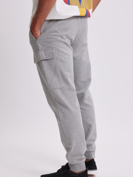 Pantalón deportivo jogger básico Gris Melange