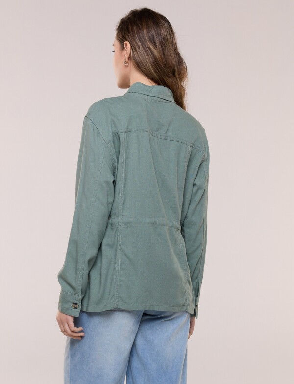 Sobrecamisa Utilitaria Con Cordón Ajustable OLIVA