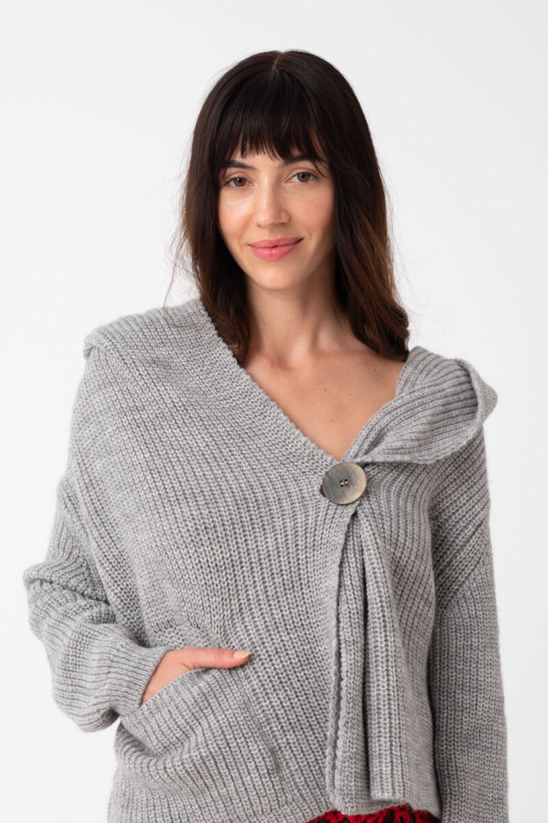 CARDIGAN CAPUCHA Gris