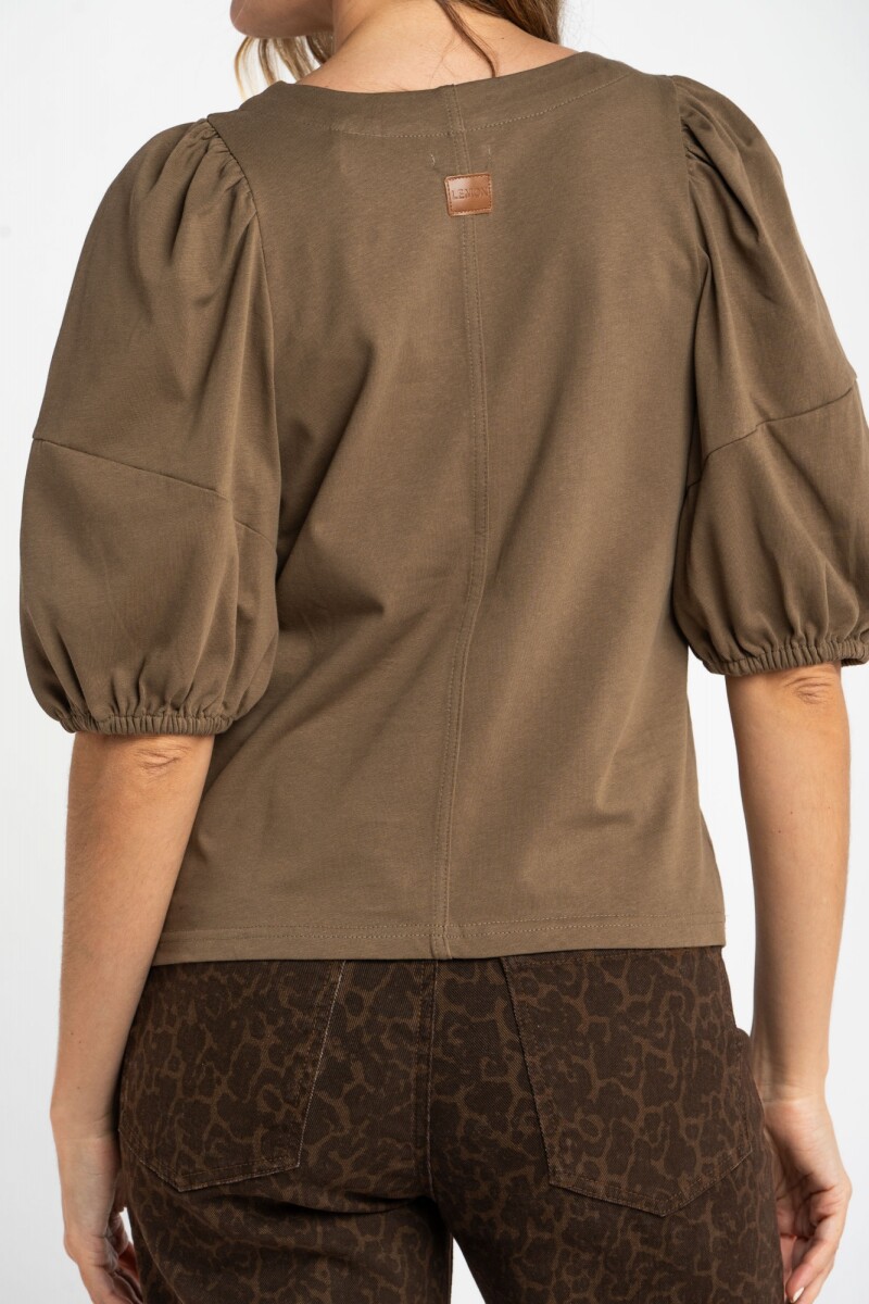 Remera Algodón Manga Globo Safari