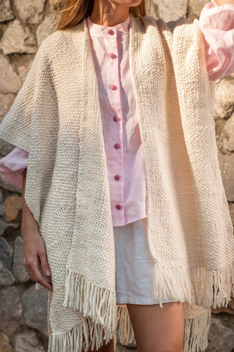 Ruana Rústica - Crudo 
