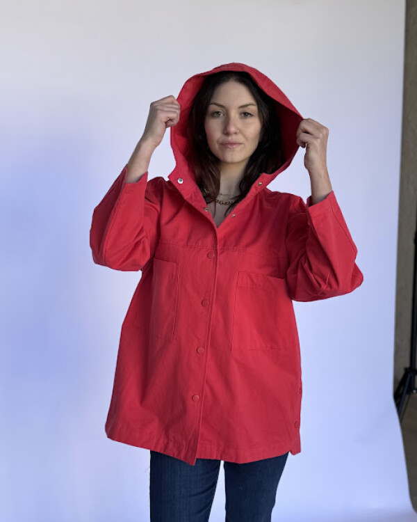 Campera Gabardina roja