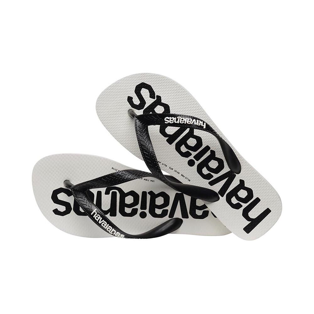 Sandalias Havaianas Top Logomania2 FC Hombre Blanco/Negro/Blanco