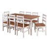 Jgo Comedor Mexicano Mesa 1.80 c/8 sillas Blanco Jgo Comedor Mexicano Mesa 1.80 c/8 sillas Blanco